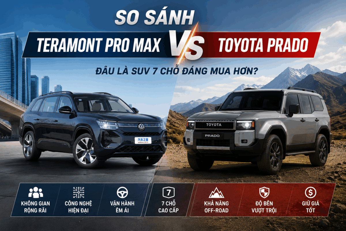 So Sánh Volkswagen Teramont Pro Max Và Toyota Land Cruiser Prado